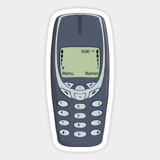 Retro Cell Phone Sticker